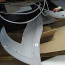 HuixuTe 32" Modern Wood Geometric Ceiling Fan with Lights Remote Control