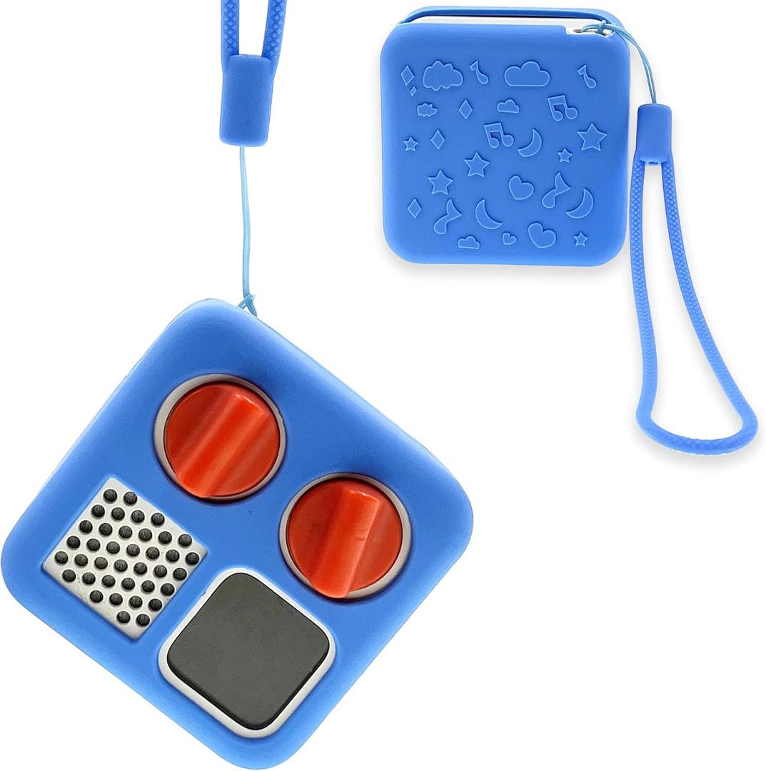 Silicone Shell Cover for Yoto Mini Player, Silicone Protective Sleeve Case Compatible with Mini Bluetooth Speaker (Case Only, Machine not Included) (Blue)