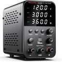 DC Power Supply Variable, 120V 3A Adjustable Switching Regulated DC Bench Power Supply with Intelligent Charging Mode, 18W USB Interface, Precision Encoder Knob