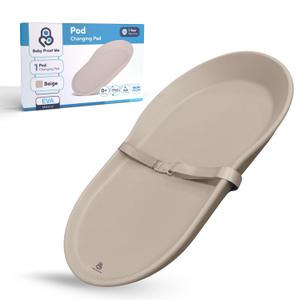 Baby Proof Me Pod Baby Changing Pad - Portable Waterproof Diaper Mat | Portable Waterproof Baby Changing Pad with Safety Belt, Wipeable Diaper Change Mat for Travel, Folds Compact - Pod