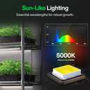 VIVOSUN T5 Grow Lights for Indoor Plants, 5000K Full Spectrum 60W (4 x 15W), 2FT LED Plant Light Strip with Timer & Dimming Controller for Seed Starting, Hydroponics, SGS Compatible, Linkable, 4-Pack