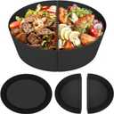 Silicone Liners fit with 6-7 Quart Oval Slow Cooker, BPA Free, Reusable, Leakproof, Dishwasher Safe Cooking Liner, Slow Cooker Divider Insert for Round - 3 Pack