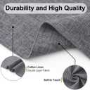 Homaxy Cloths Placemats for Dining Table Set of 6, Heat Resistant Washable Cotton Linen Blend Table Mats, Easy to Clean Place Mats for Indoor Outdoor Party Kitchen Decoration, 13" x 19", Dark Grey