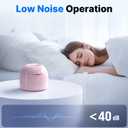CXRUY Ultrasonic Retainer Cleaner - UV Dental Cleaning Pod Night Guard Cleaner for Dentures, Aligner, Braces, Toothbrush Heads, Jewelry (Pink)