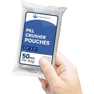 Pill Crusher Pouches - 50 Pack - Pill Crusher Pouches for Home Use, Hospitals, and Nursing Homes