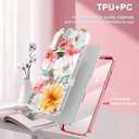 Cute Flower Case for iPhone 16 6.1 inch Built with Screen tector, Lightweight and Stylish Full Body Shockof tective Rugged TPU Case for Women/Girls