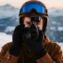 Winter Gloves Mens Women Screen Touching Thermal Gloves Plush Fleece Warm Glove for Running Driving Hiking Cold Weather (Black)