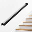 Stair Railing Indoor - Handrails for Stairs, 4ft Black Metal Staircase Hand Rails/Modern Wrought Iron Handrail, Industrial Wall Mounted Handrails Outdoor for Loft Porch Deck