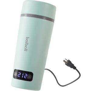 balbali Dual Voltage Travel Kettle 100-250V - 12oz Portable Water Boiler/Warmer/Heater for Boiling Water - 4 Preset Temperature Control Portable Tea Kettle Electric Travel - Green