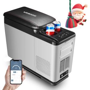 BODEGA 12 Volt Refrigerator, 16 Quart (15L) Car Fridge, Portable Refrigerator (-4-68), 12/24V DC for Outdoor, Vehicles, Camping, Travel