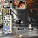 for iPhone 17 Case Magnetic Clear Design,Compatible with MagSafe,Kickstand Vertical/Horizontal,Shockproof Airbag Bumpers Phone Cover - Blue Evil Eyes