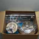 4.5 Gallon Drink Dispensers for Parties, Beverage Dispenser with Stand, Commercial Hot Cold Juice Dispenser with Ice Container and Stainless Steel Drip Trays for Beer, Water Lemonade