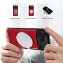 OCASE for iPhone 17 Pro Detachable Wallet Case with Card Holder, 2 in 1 PU Leather Flip Folio with RFID Blocking Stand Wrist Strap Shockproof Phone Cover 6.3 Inch 2025, Red