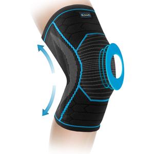 Dr. Scholl's Compression Knee Sleeve with Massaging Gel, Breathable Fabric, Shock-Absorbing Knee Compression Sleeve, Built-in Gel Padding & Support  L/XL