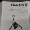 Fill-Rite FR152 Piston Hand Pump with Hose & Nozzle Spout, Red