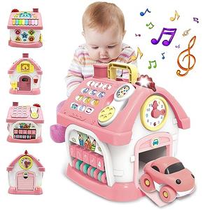 Ming You Montessori Toys for 1+ Year Olds Girl Gifts - 8-in-1 Musical Learning House Baby Toy 6-12 12-18 Months, Toddler Toys Age 1, 2 Year Old Girl Birthday Gifts