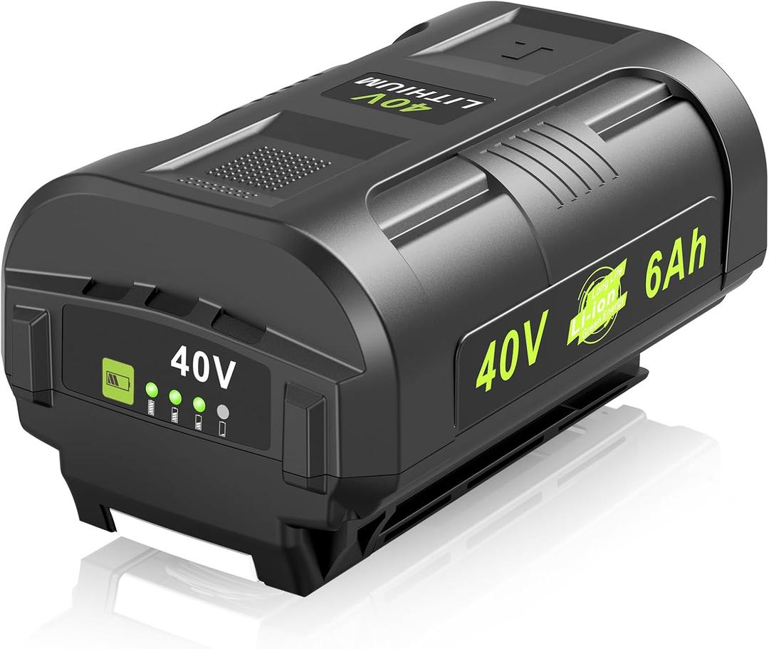 Replacement for Ryobi 40V Lithium Battery Replacement for Ryobi 40V 6.0Ah Lithium Battery OP4015 OP40201 OP4026 OP40261 OP4030 OP40301 OP4040 OP40401 OP4050 OP40601 OP4026A OP4050A OP4060A (1pack)