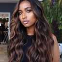 Wigs Ombre Highlight Honey Blonde Front Wigs for Black Women Pre Plucked Bleached Knots 16 Inch Body Wave Wigs
