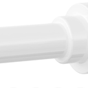 Mcrbeay Shower Curtain Rod, 1" Diameter Heavy Duty Tension Shower Rod, Non Slip Adjustable 28102 inch No Drilling Shower Curtain Rods Spring Tension For Bathroom, Shower Stall, No Rust, White