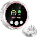 4 in 1 Carbon Monoxide Detectors Plug in, CO Detector & Natural Gas Detector with Battery Backup, HD Digital Display Monitors CO, Combustible Gas, Temp, Humidity - Home Safety for House, RV, Apartment