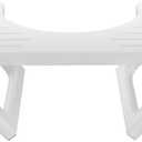 AmazerBath 7 Inches Bamboo Toilet Stool Squat for Adults, Foldable Poop Stool for Bathroom, 0.79" Thickness Potty Step Stool with Non-Slip Strip, No Assembly Required, Space-Saving, White