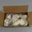 RECUTMS 10 Pcs Christmas Glitter Artificial Poinsettia Flowers 6 inch Christmas Wreath Christmas Tree Flowers Ornaments Holiday Seasonal Decorations for Xmas New Year Wedding Party (Gold)