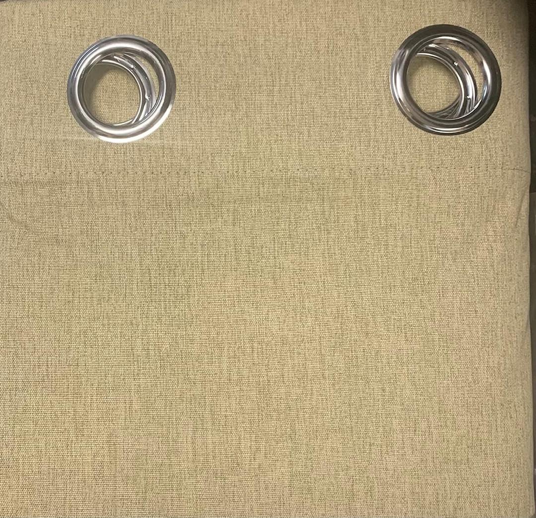 Ikiriska 100% Blackout Extra Long Linen Curtain (1 Panel). Thick Thermal Insulated. Custom Made 8-24 ft Length (Honeydew, 132" Lx100 W)