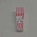 NOVELTY PLACE Plastic Red & White Striped Classic Popcorn Containers for Movie Night - 7.8" Tall x 3.8" Square (8 Pack)