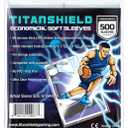 TitanShield 500 Count 60-Microns Thickness Soft Penny Card Sleeves 2-5/8 x 3-5/8 (67x94mm), Ultra Clear (500 Count)
