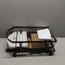 LeleCAT 2-Tier Storage Cart with Wheels, Heavy Duty Folding Rolling Cart,110lbs Capacity Easy Assembly Grocery Cart for Kitchen & Shopping - Collapsible Space-Saving Utility Cart Effortless Carry