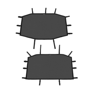 JOYTUTUS Sunshade Mesh Top Cover Fit for Wrangler JLU 2018-2023 (Front+Rear)