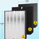 2000 Replacement Filters Compatible with Air Doctor AD2000 & AD2000i Air Purifiers, Includes 1 Premium Filter, 2 Carbon Filters & 4 Pre-Filters, Compare to Part # ADF2001 ADF2002 ADF2003
