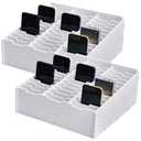 Ctosree 2 Pcs Cell Phone Holder School Desk Calculator Storage Box Holder Case Multifunctional Classroom Caddy Cell Phone Organizer (15.35 x 12.22 x 4.45 Inch)