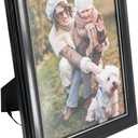 GraduationMall 8x10 Picture Frames, Real Glass, Display Photos for Wall or Tabletop, Black with Silver Beads, 2-Pack