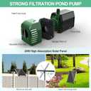 POPOSOAP 20W Solar Pond Filter with Fountain Pump, Solar Pond Pump and Filter Kit for Outdoor Pond Filter Box with Bio Media for Water Gardens, Ponds Up to 280 Gallons P3202