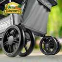 Folding Shopping Cart with Wheels, 80lbs Multi Use Grocery Carts with 360 Wheels & Removable Tote Bag, Multifunctional Portable Personal Shopping Carts for Groceries
