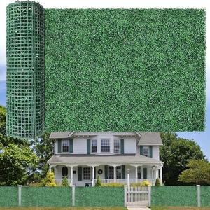 Sunnyglade 40"x120" Artificial Boxwood Roll Panels Privacy Fence Screen | Boxwood Panels UV-Resistant Artificial Privacy Fence Screen, Ivy Leaves Grass Wall Roll Panels for Garden Balcony Patio Decor
