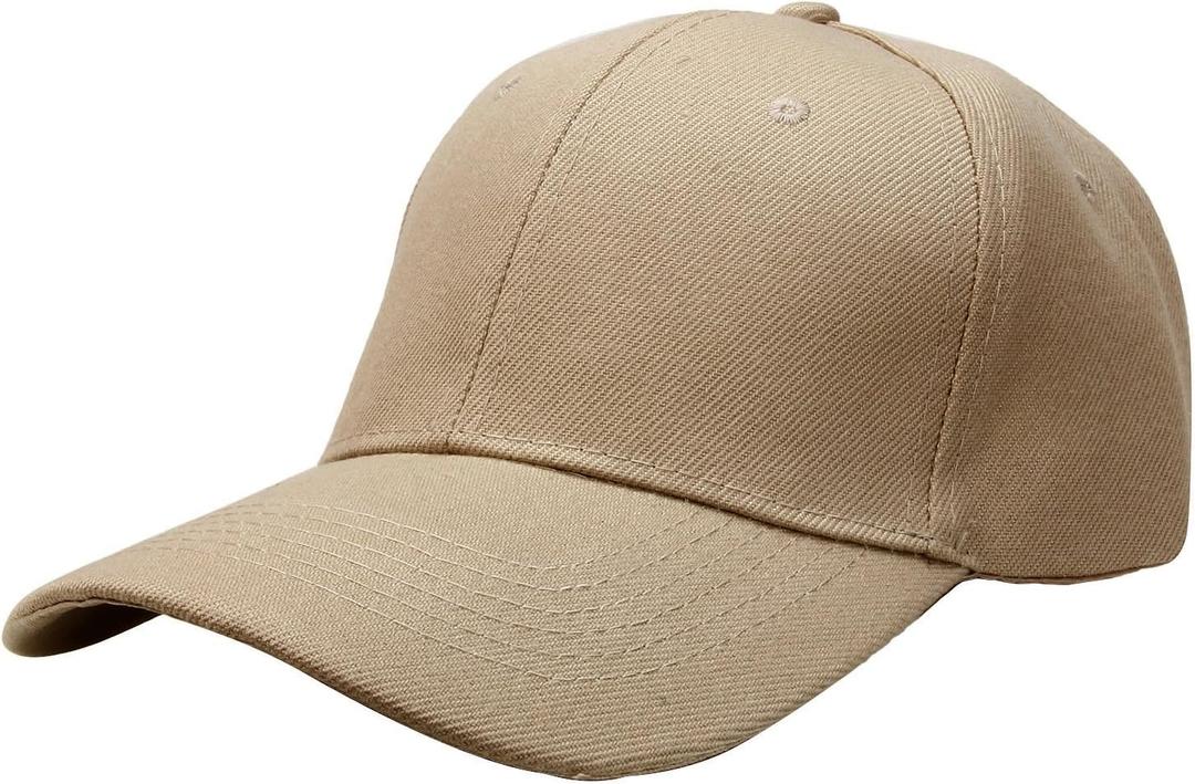 2 x Falari Baseball Cap Adjustable Size for Running Workouts and Outdoor Activities All Seasons (Beige)