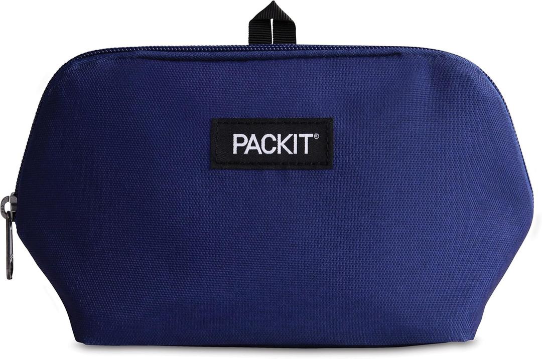 PackIt Freezable Snack Bag, True Blue, Built with ECOFREEZE Technology, Foldable, Reusable, Zip Closure, Designed For Keeping Snakcs Fresh On the Go, and Adults of all Ages