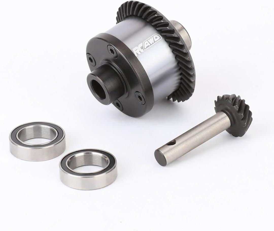RCAWD Metal Rear Diff Set 40T Diff Gear w/ 14T Input Gear for 1-10 Losi Baja Rey Hammer Rey U4 Upgrade Parts
