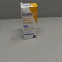 CeraVe 100% Mineral Sunscreen SPF 50, Face sunscreen With Zinc Oxide & Titanium Dioxide, Hyaluronic Acid + Niacinamide + Ceramides, Oil Free, Travel Size 2.5 oz