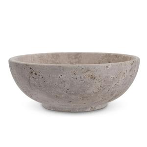 Gusto Nostro 8" Luxury Beige Marble Decorative Bowl for Coffee Table - Elegant Modern Fruit Bowl for Kitchen Counter - Heavy Stone Entryway Catch all for Keys, Jewelry, Potpourri Holder Centerpiece