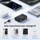 Mini Portable Charger, Small Power Bank 22.5W 10000mAh with Dual 22.5W Outputs, LED Digital Display, PD Fast Charging for iPhone 17 16 15 14 Pro Samsung(Black)