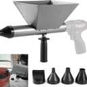 Electric Mortar Grout Gun, Portable Cement Grouting Machine, Reusable Mortar Pointing Gun for Brick, Grout Applicator Caulking Finishing Tool with 4 Nozzles (Without Electric Drill)