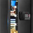 3.3 Cuft Large Home Safes Water and Fireproof, Anti-theft Floor Safe for Home Use with Programmable Keypad, Alarm System and Spare Keys, Digital Home Safes for Documents, Medicine