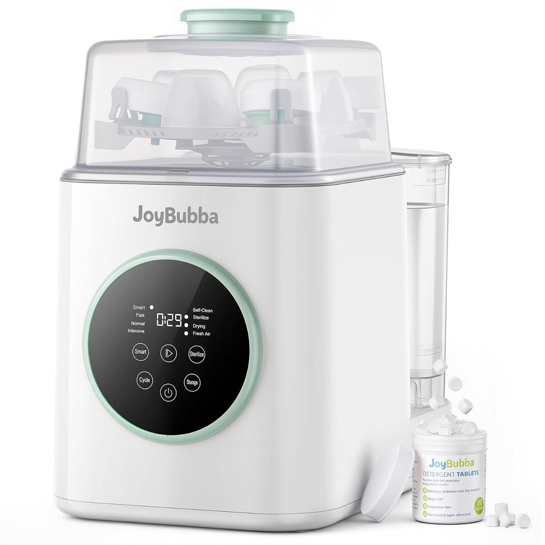 Bottle Washer, Sterilizer & Dryer 4-in-One Cleaner for Baby Bottles, Pump Parts & Baby Essentials with 3 High-Temp Sterilization Modes, Includes 60 Cleaning Tablets Saves Time & Effort.