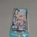 TAMEFOX Case for Samsung Galaxy S25 FE,Anti Drop Scratch Frosted Protective Cover Case for Women Girl-Glass Golden Flower