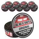 10 Cans, BaccOff Original Fine Cut, Black Tea Base with Bold, Smoky Flavors, BB: 2027-05-28