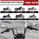 DREAMIZER 3" Motorcycle Vintage Mirrors Round Rear View Mirror 8mm Black Compatible with Harley Dyna Bobber Softail Chopper Cruiser Cafe Racer Street Electra Glide 1982-2018