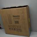 SpaceAid 7 Tier Rotating Shoe Rack Tower, Spinning Shoe Display Lazy Susan, Revolving 360 Shoe Rack Storage Round Carousel, Vertical Handbag Rotate Shoes Closet Organization (7-Tier White)